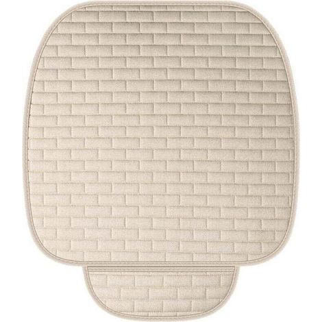 Coussin de Siège de Voiture, Coussin Voiture Siege Universel, Coussins de Siègeavant Doux, Coussin Voiture Siege Antidérapant, Couvre Siege Auto pour Voitures Résistant Aux Rayures (5251CM, Blanc) (1/4)