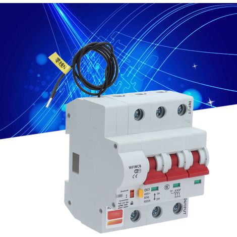 Dreipoliger intelligenter Schalter mit Fernbedienung, WLAN und Bluetooth, 63-A-Leistungsschalter (1/5)