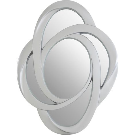 Premier Housewares Silver Finish Elliptical Design Wall Mirror (1/5)