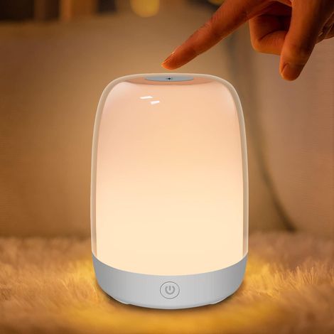 Veilleuse pour enfants et bébés avec intensité variable, 5 couleurs changeantes, rechargeable par USB