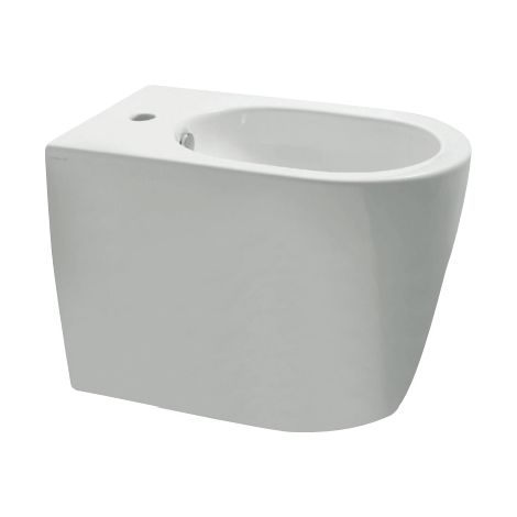 Bidet mini a terra filoparete 35x48 cm in ceramica bianco lucido - Cielo Smile (1/2)
