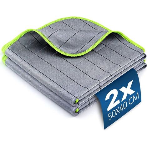 50 x 40 cm großes Mikrofasertuch für die Automobilindustrie Carbonfaser 2 Detailreinigungstücher Glasreinigungstücher kratzfestes saugfähiges und (1/5)