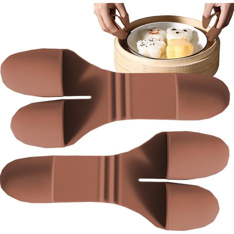 Gants de Cuisine Protecteurs,Mini Gants De Cuisine Pince À Casserole - Doigts Anti-Dérapant, De Pincement Résistants Chaleur Porte-Pot,pour Cuisson, Pâtisserie, Friture, BBQ (1/5)
