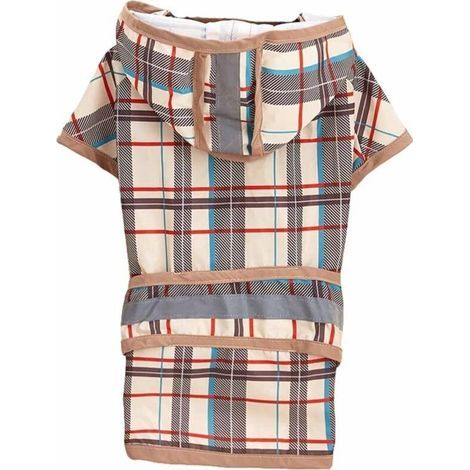 Imperméable à capuche avec trou pour laisse, imperméable pour chiens de petite et moyenne taille, imperméable avec bande réfléchissante, vêtement de pluie réglable et respirant pour chiot (1/5)