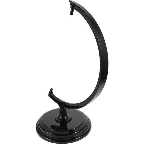 Support de Globe de Bureau Rotatif 30cm en Plastique Noir Base Stable, Solution Facile à Assembler et Remplacer pour Bureau ou Salle de Classe (1/5)