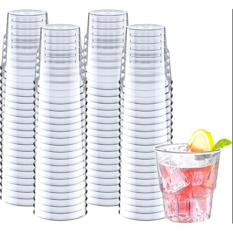Plastic Tumblers, ml, Plastic Cocktail Cups, Birthday Cups for Soda, Cocktail, Beer, Desserts – Birthdays, BBQ, Parties, Weddings (1/5)