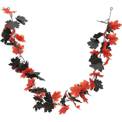 Guirlande artificielle de feuilles d'érable à suspendre pour décoration d'intérieur (2 ensembles) (1/5)