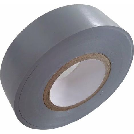 Cinta aislante eléctrica, rollos de aislamiento térmico de PVC para coches, bicicletas, bricolaje y reparaciones de revestimientos eléctricos, alta calidad, 30 m x 18 mm, gris plata, paquete de 1 roll (1/5)