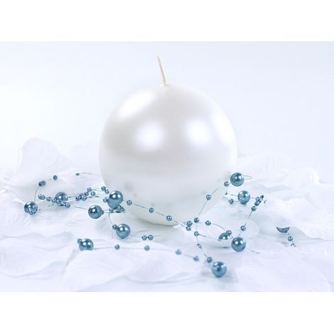 Bougie métallique Boule, perle, 8cm (1 paquet / 6 pcs.) (1/4)