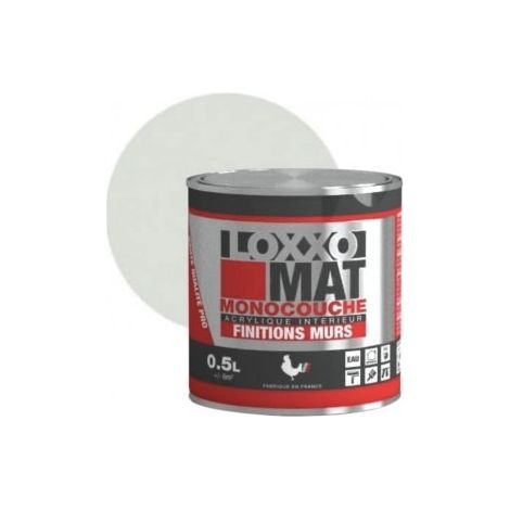 Peinture à base de résine acrylique mate LOXXO MAT Conditionnement: 0,5L - Couleur: CARRARE (1/2)