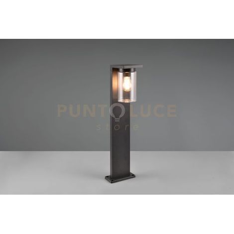 Paletto luce esterno ARDILA nero E27 65cm alluminio Trio