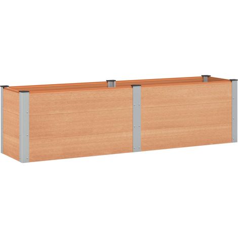 vidaXL Garden Raised Bed Brown 200 x 50 x 54 cm