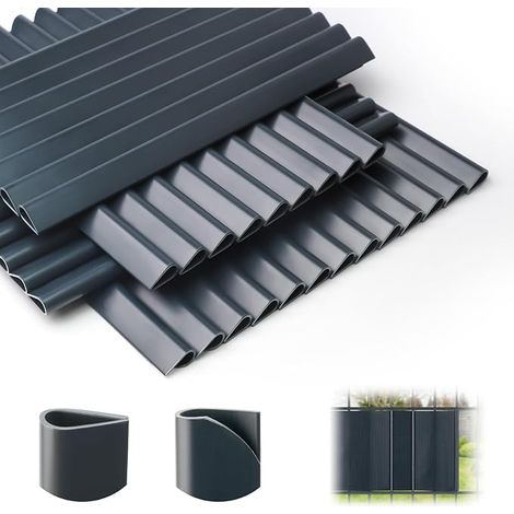 Lot de 40 clips de fixation en PVC pour bandes brise-vue - Clips de fixation - Brise-vue protection contre le vent - Pour panneaux de jardin à double fil (1/5)