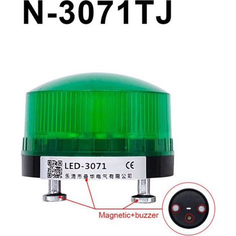 Signal Stroboscopique - Voyant D Avertissement LED Avec Buzzer Sonore - Pour Systèmes D Alarme Industrielle - 220 V AC - 1 Pièce