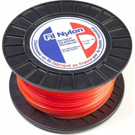 Fil débroussailleuse Carré 4 mm x 50 m Fil Nylon (1/5)