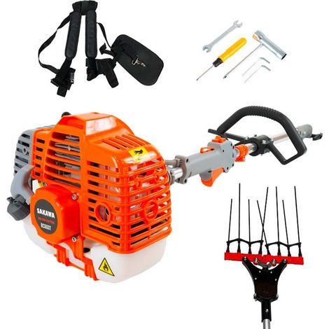 Sakawa – Peigne vibreur 52.7cc – Moteur 2 temps 2.5cv – Système de démarrage facile – Accessoires interchangeables pour usage professionnel