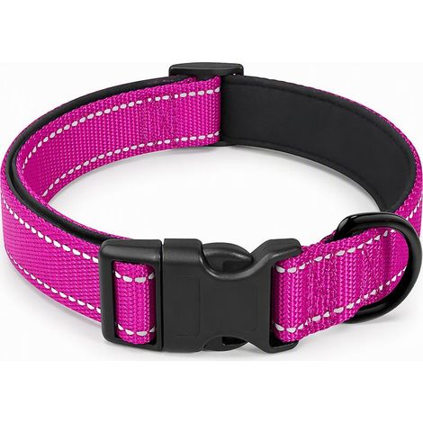 Collier en polyamide intérieur et extérieur rose taille L (1/5)