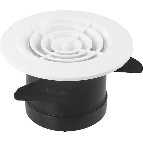 Sollbry Grille d'aération ronde réglable, ABS grille d'aération pour murs et plafonds (125 mm) (1/5)