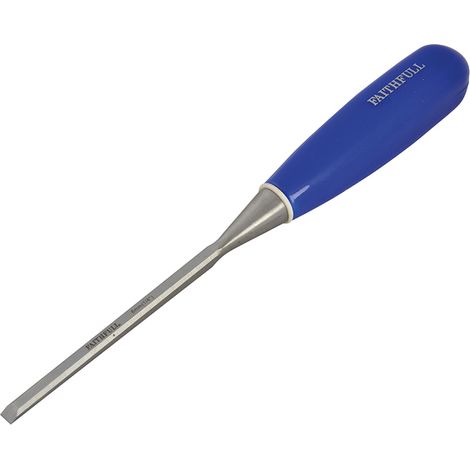 Faithfull Bevel Edge Chisel with Blue PVC Handle – 6mm (1/4 inch) Precision Woodworking Tool