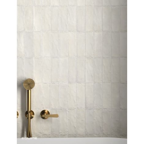 Carrelage mural uni grès cérame 6,5x20 – Couleur blanche Sabbia Silica – Finition mate pour ambiance chaleureuse – Résistant à l'humidité