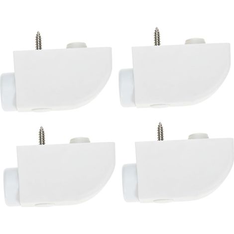 Verrou Baie Coulissante Lot de 4 Pièces Blanc en Plastique Installation Facile, Fermeture Sécurisée Robuste et Pratique pour Fenêtres Coulissantes pour Garçon et Filles