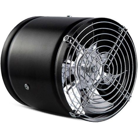 Cappa da cucina multifunzionale con griglia protettiva - ventola di ventilazione potente ma silenziosa - lega di alluminio nera