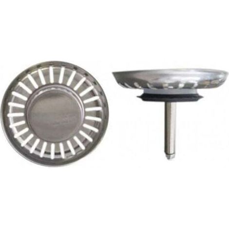 Lot de 2 Bouchons Evier Cuisine - 80mm - Acier Inoxydable 304 SS - Anti-Corrosion - Pour Bonde Evier 80mm - Filtre, Crépine Cuisine Meilleur pour Vidange et Antiblocage (1/5)