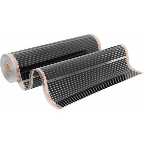 Film infrarouge Noir Argent 100cm 160W/m² 1 mètre (1/5)