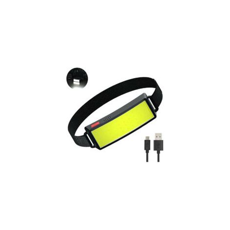 Linterna frontal LED COB, potente linterna frontal recargable por USB, resistente al agua, 500 lúmenes (paquete de 2), luz de trabajo para casco, para camping, mantenimiento de automóviles y construcc