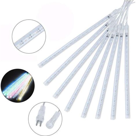 Guirlande lumineuse LED LX effet pluie de météores - couleur - patch de 30 cm, 8 prises (prise européenne) (1/5)