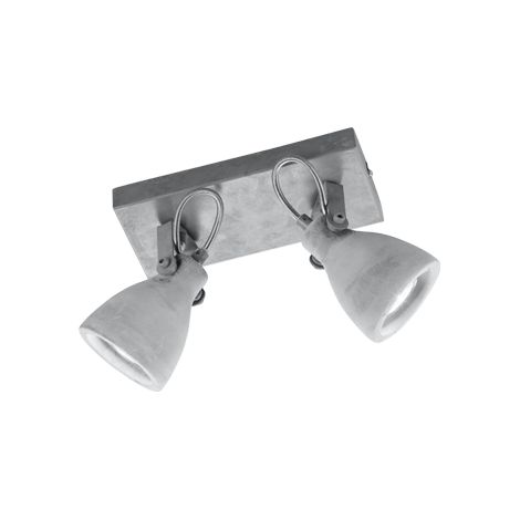Spot beton 2xgu10 max 42w gris beton - trio - concrete (1/3)