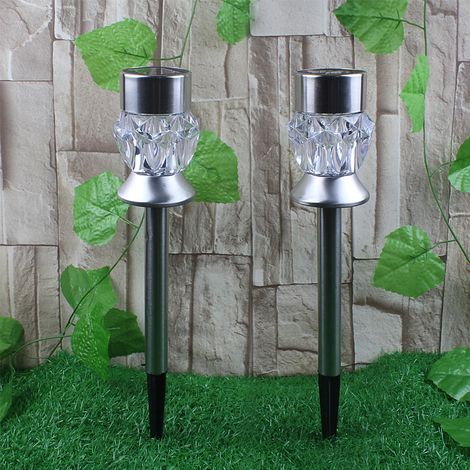 Lampes solaires d'extérieur, lot de 6 lampes solaires pour jardin, couleur C-AquaForge (1/5)