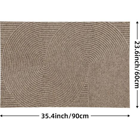 Tapis de porte antidérapant pour la maison, résistant à l'usure, retient la saleté, tapis d'entrée facile à nettoyer et racle la boue (45 x 75 cm) (1/3)