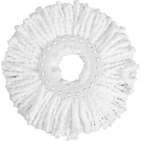 Tête de rechange microfibre pour balai rotatif 360°,
lot de 2 blancs, nettoyage magique sol (1/5)