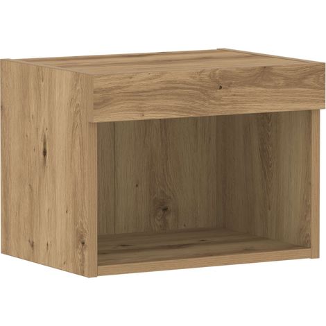 Maison Exclusive - Set mobile TV con led Rovere artigianale 40 x 30 x 30 cm