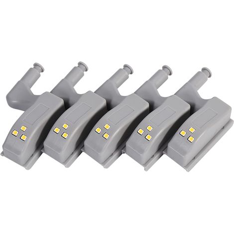 Lot De 10 LumièRes à CharnièRe Led En Forme De Lotus, LumièRes De CharnièRe à Capteur Led Pour Armoires, Placards, Cuisines, Veilleuses Pour Armoires, Placards, Armoires De Cuisine, LumièRe Froide (1/5)