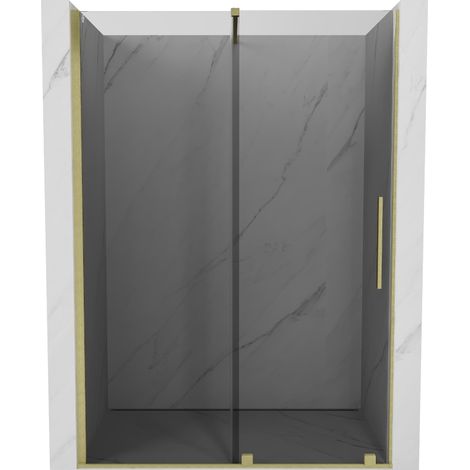 Mexen Velar porte de douche coulissante 140 cm, graphite, doré brossé - 871-140-000-41-55 (1/5)