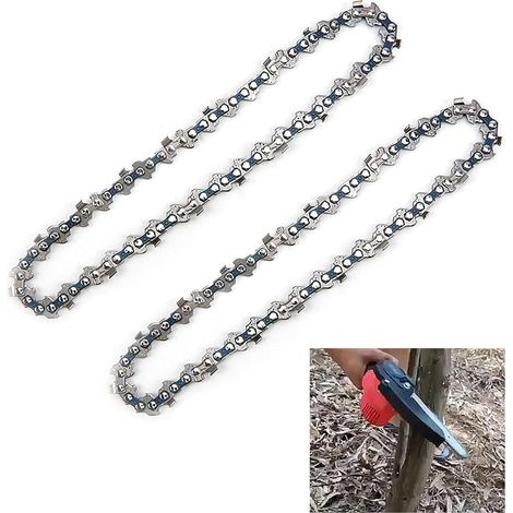 2pcs chaînes de remplacement pour 6 pouces mini tronçonneuse electrique, chaine tronconneuse chaine 6 pouces 36 maillons d'entraînement, Pas de 1/4" (1/5)