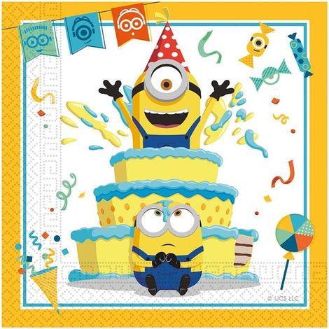 Minions: Tovaglioli "L'Ascesa di Dicembre" 33x33 cm, 20 pezzi