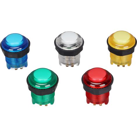5 Boutons d'Arcade LED Professionnels 12V pour Machine de Jeux Éclairés (1/5)