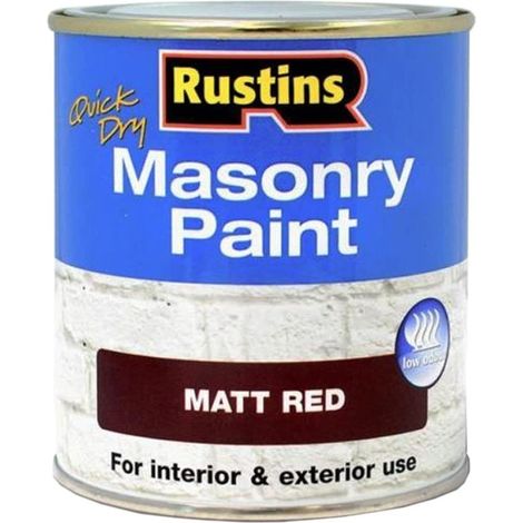 Quick Dry Masonry Paint Red 250ml (1/3)