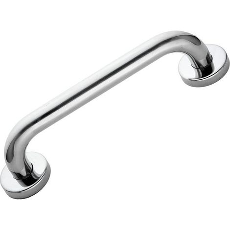 Maniglia di sicurezza per bagno 25 cm finitura cromata lucida liscia in acciaio inox (1/4)