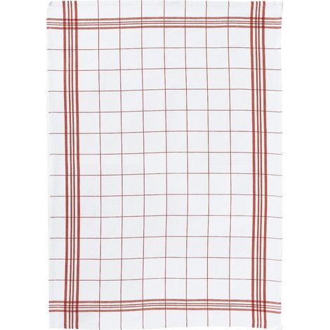 Torchon de Cuisine en Pur Coton à Carreaux Rouges Essuie-Vaisselle Absorbant et Durable - PANGIVO (1/2)