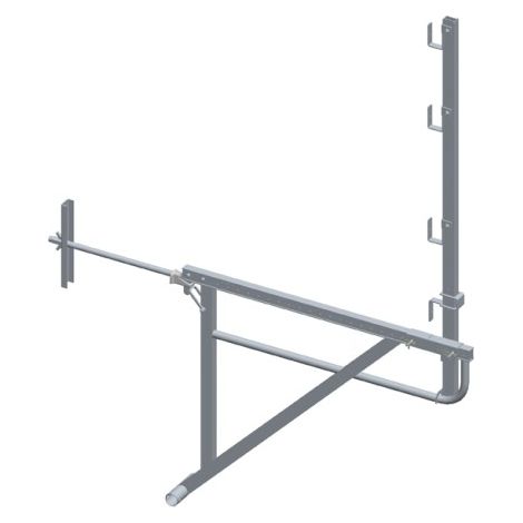 Echafaudage de toit alu avec traversée pour mur de 0,65m - DIMOS - 2350 mm