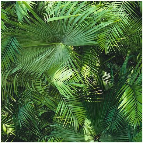 Nature wallpaper wall Profhome 362001 non-woven wallpaper smooth with jungle elements matt green 5.33 m2 (57 ft2)