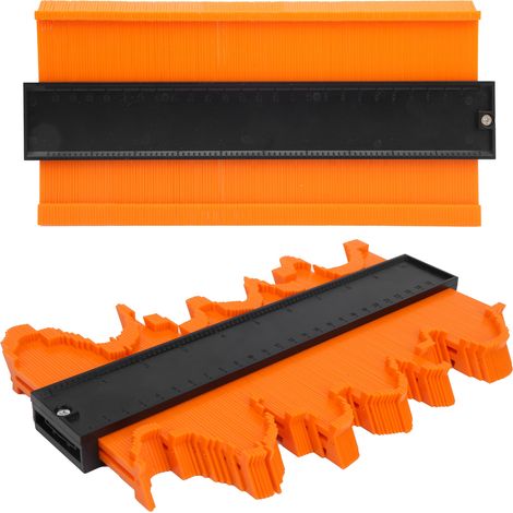 Règle de contour de forme irrégulière (2 pièces) - Outil de mesure pour la reproduction de cadres et le bricolage - Largeur : 10 pouces (1/5)