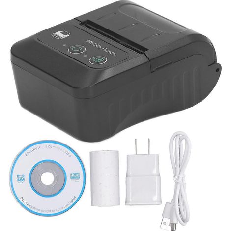 Imprimante thermique mobile avec Bluetooth, contrôlée par application, 58 mm, 100–240 V (1/4)