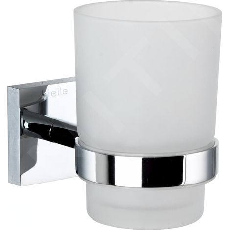kielle Harmonia - Verre pour brosse à dents et dentifrice, verre mat / chrome 40023000 (1/2)