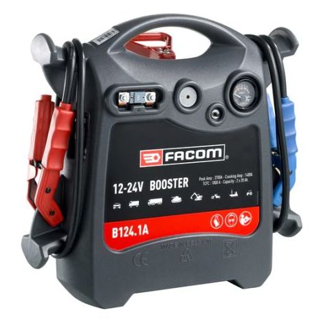 Facom – Chargeur de batterie 12V 24V 4A – Prise EU – Modèle B124.1A – Pour booster batteries (1/4)