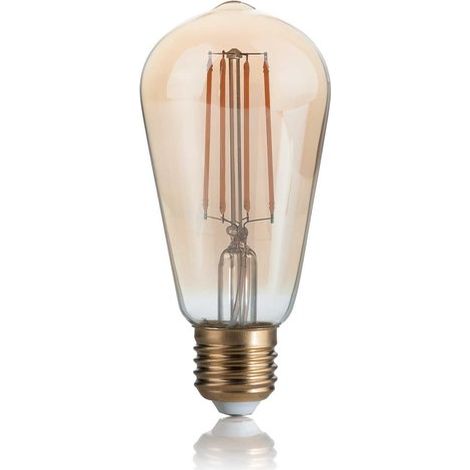 10 Lampadine Led Cono E27 4 Watt 2200 K 300 Lm Vintage Ambra (1/2)